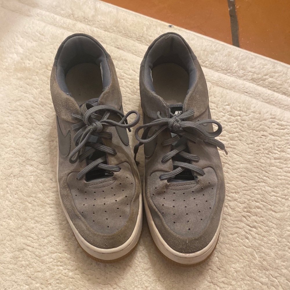 Nike gray Air Force ones
